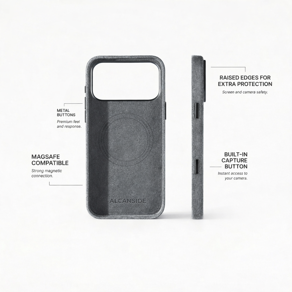 iPhone Alcantara Case - Nardo Grey