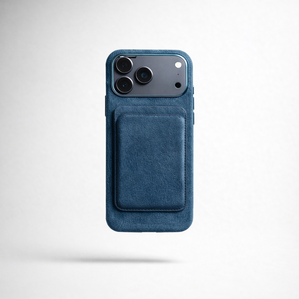 iPhone Alcantara Case - Ocean blue