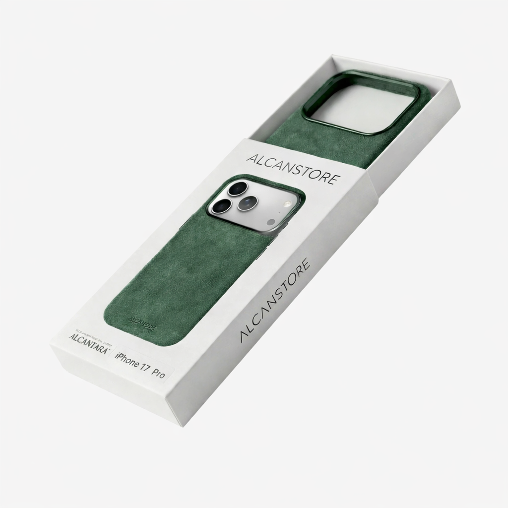 iPhone Alcantara Case - Midnight green