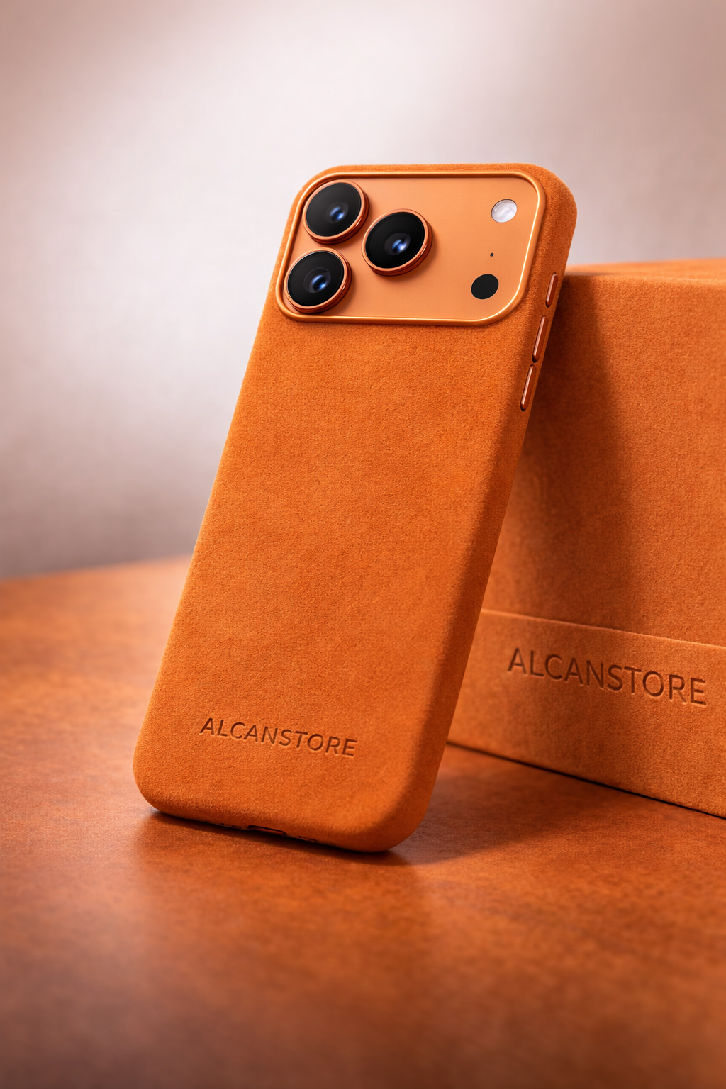 iPhone Alcantara Case - Orange