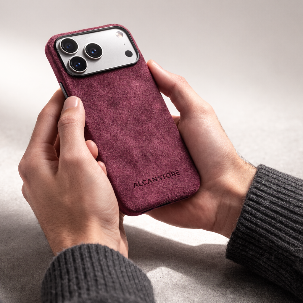 iPhone Alcantara Case - Red Wine