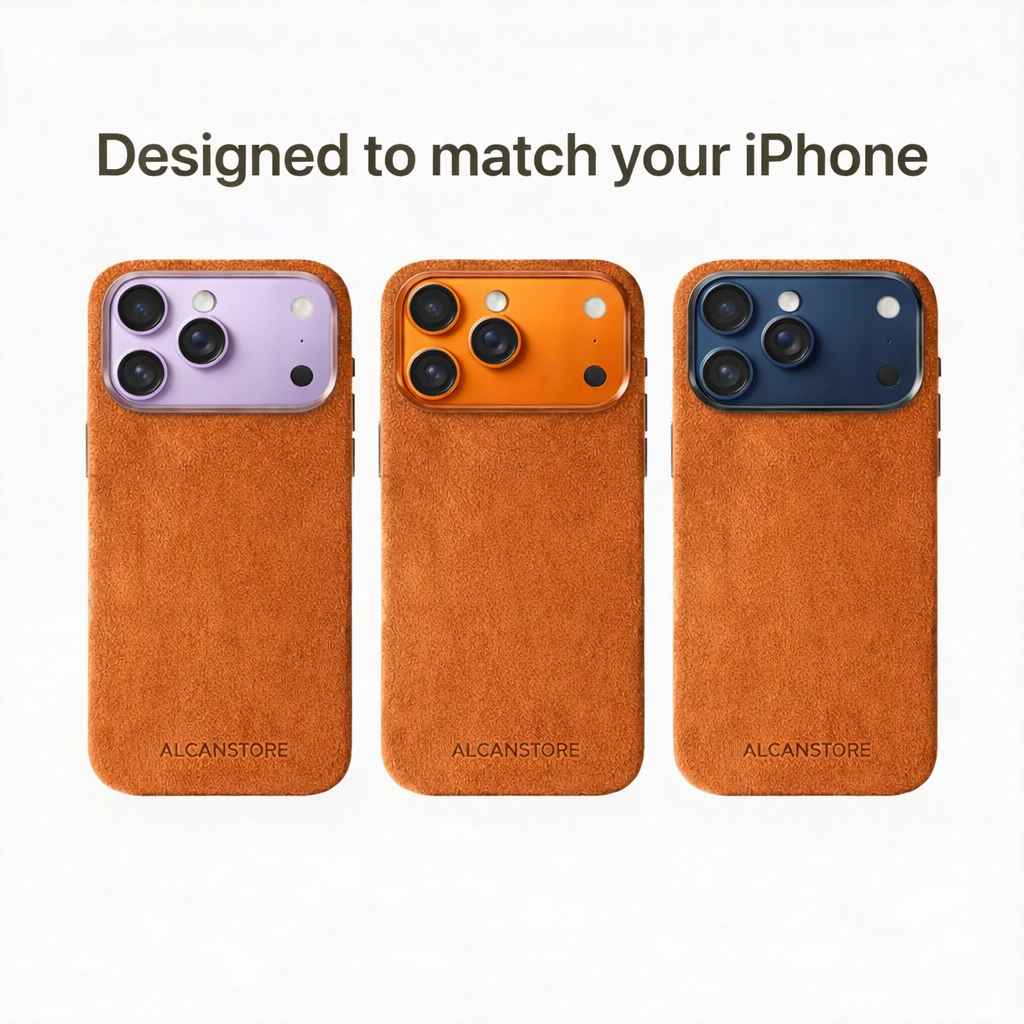 iPhone Alcantara Case - Orange